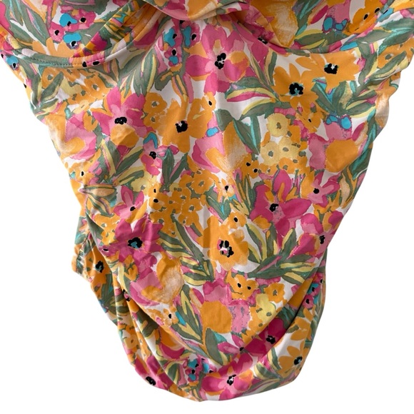 Anne Cole Swimsuit Tankini Size 18W Floral Multicolour Underwire Ruching - Picture 7 of 16